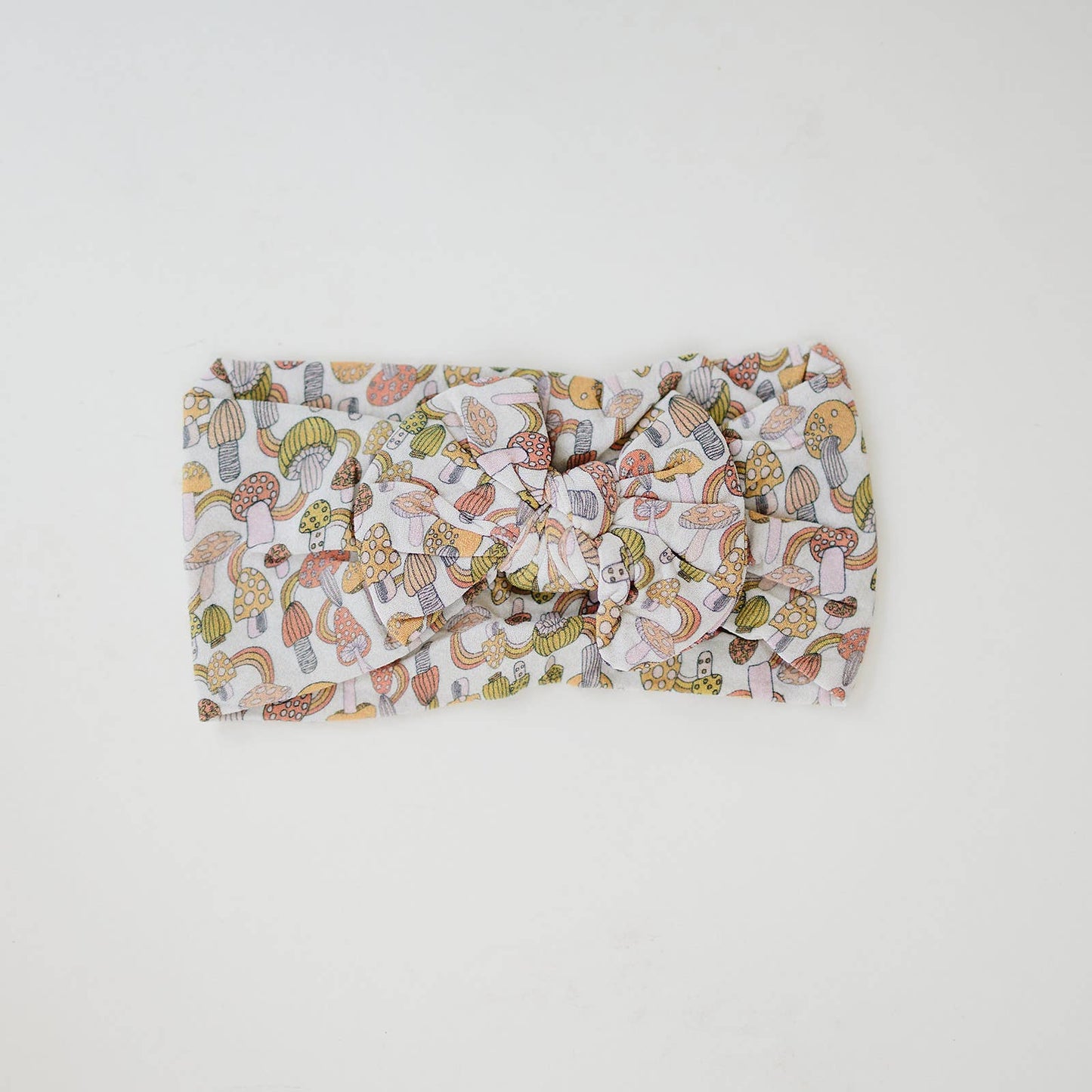 Fall Groovy Mushrooms & Waves Baby Nylon Headband