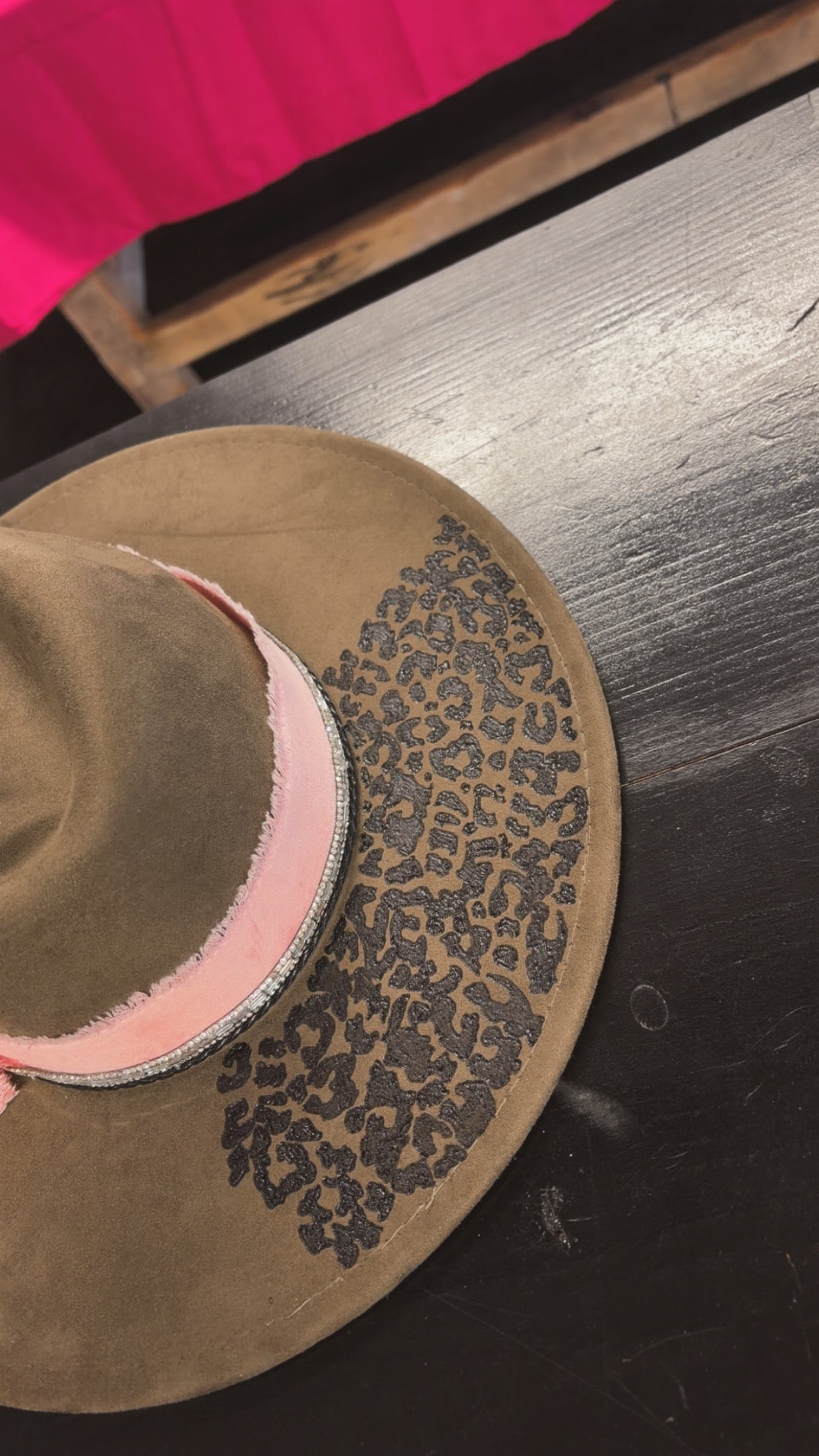 Brown custom western hat