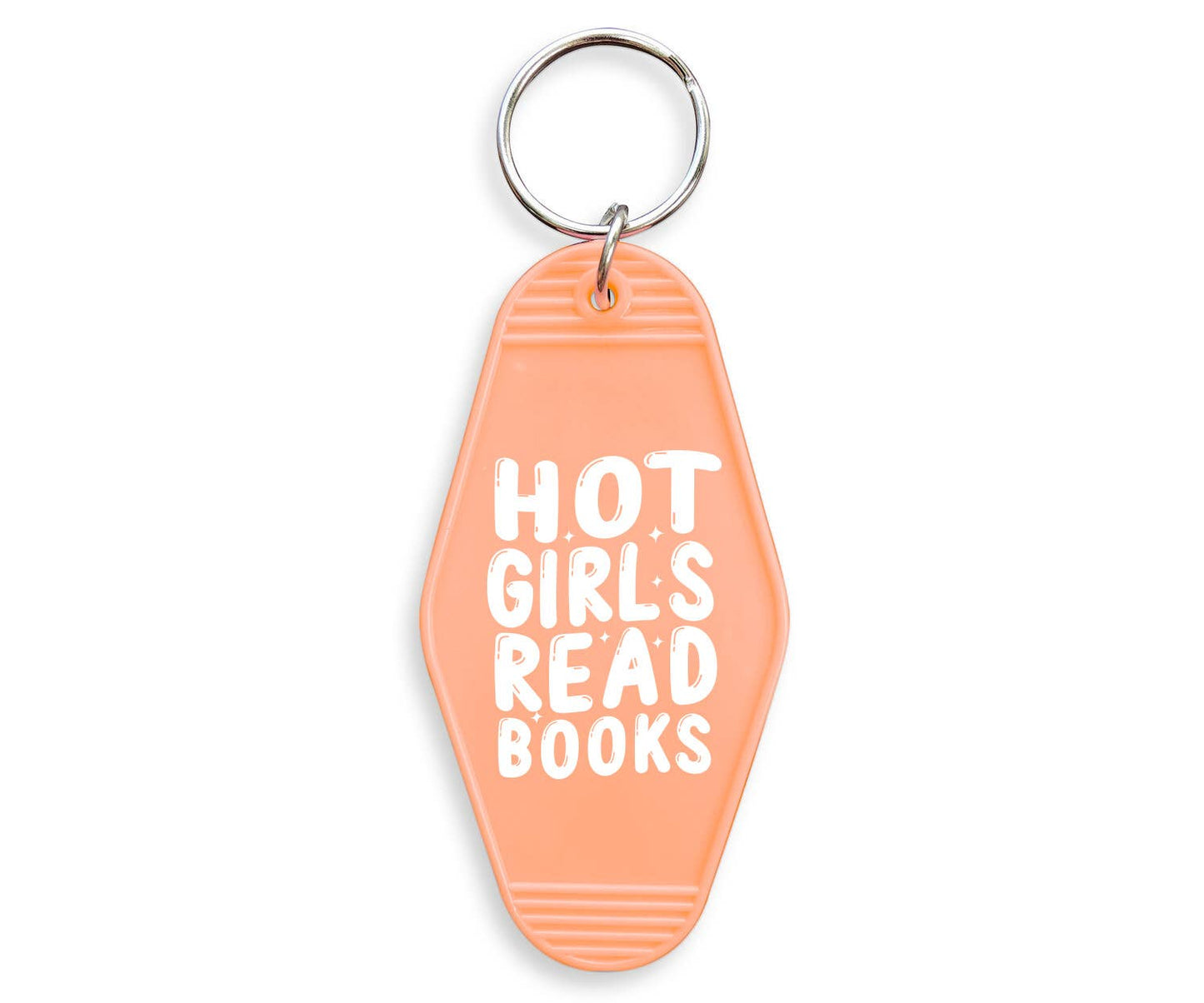 Hot Girls Read Books Motel Keychain