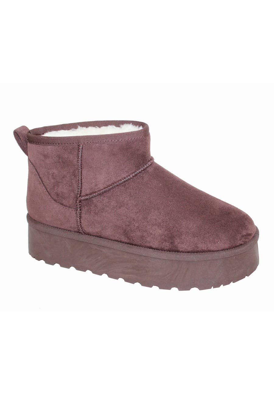 DORAH-2 PLATFORM COZY SHERPA FUR-LINED ANKLE BOOTS