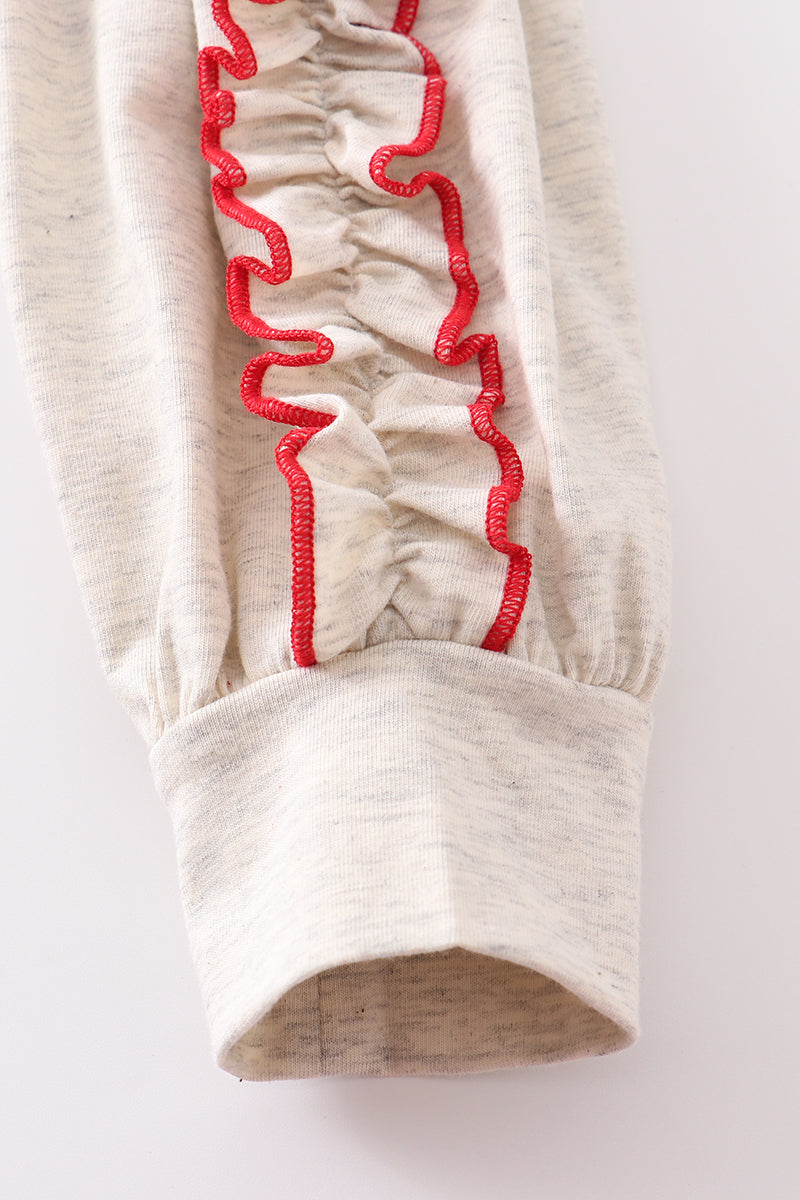 Grey turkey shirt skirt set