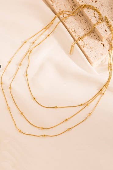 TITANIUM STEEL NON-TARNISH TRIPLE LAYER NECKLACE |