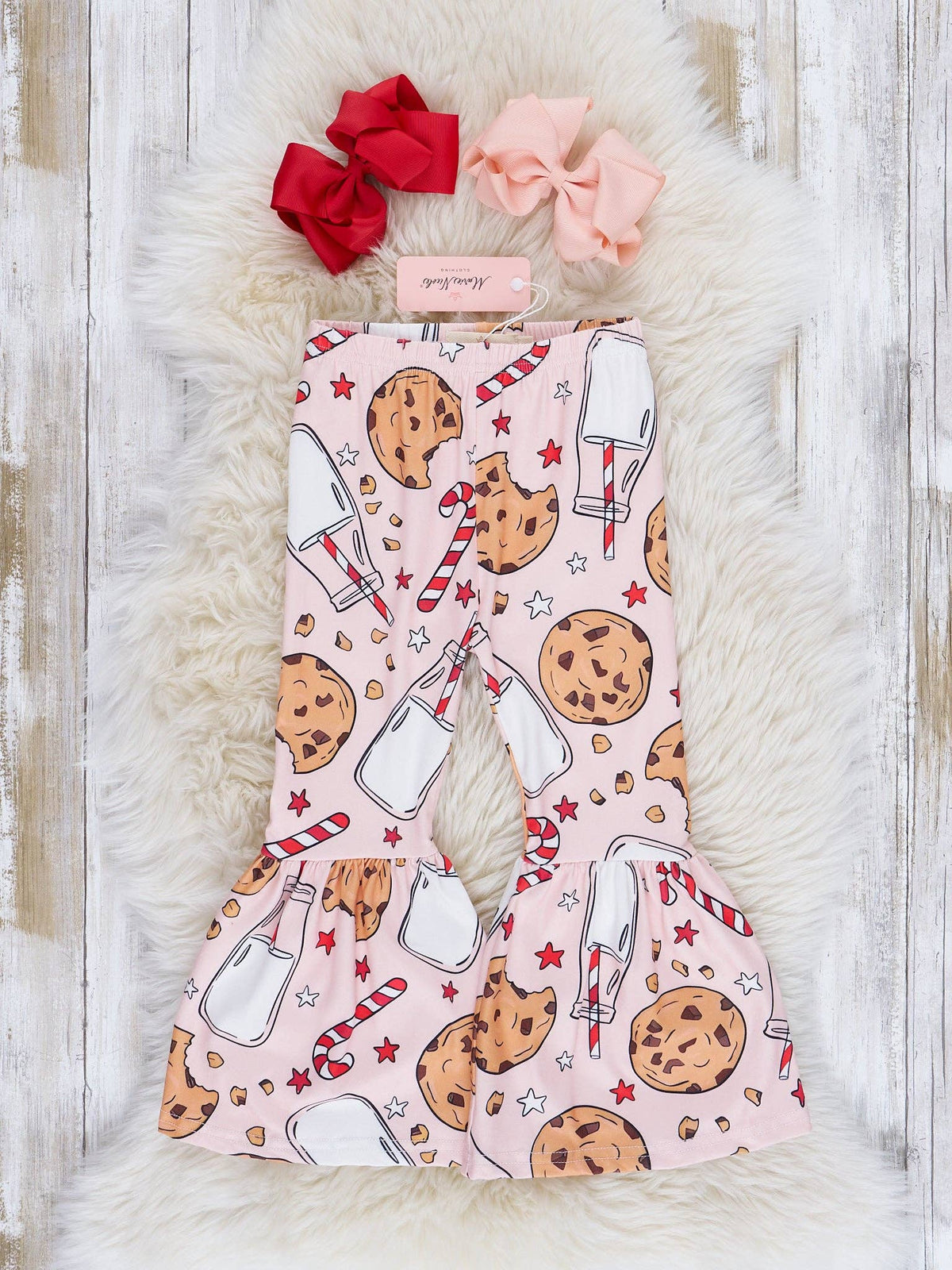 Pink Santa Treats Bell Bottoms
