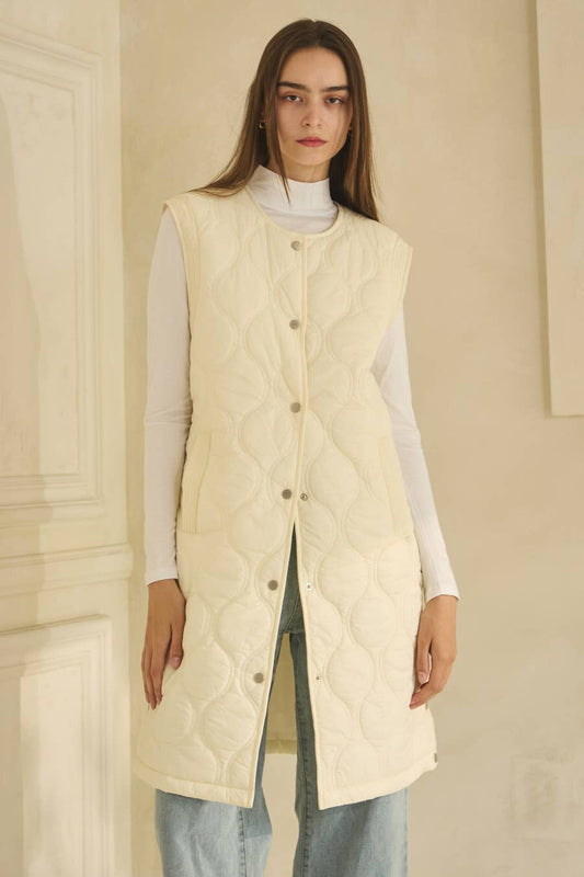 Plus Quilted Vest Jacket