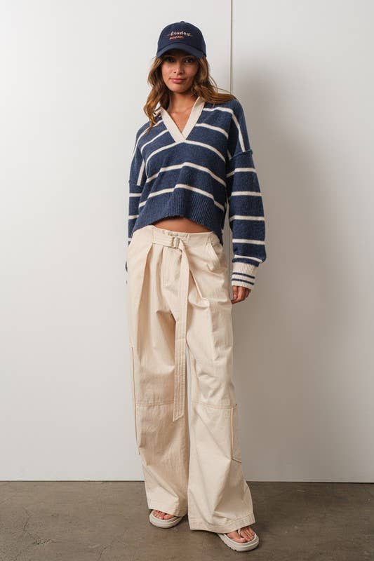 Marina Blue Soft Pullover-NAVY