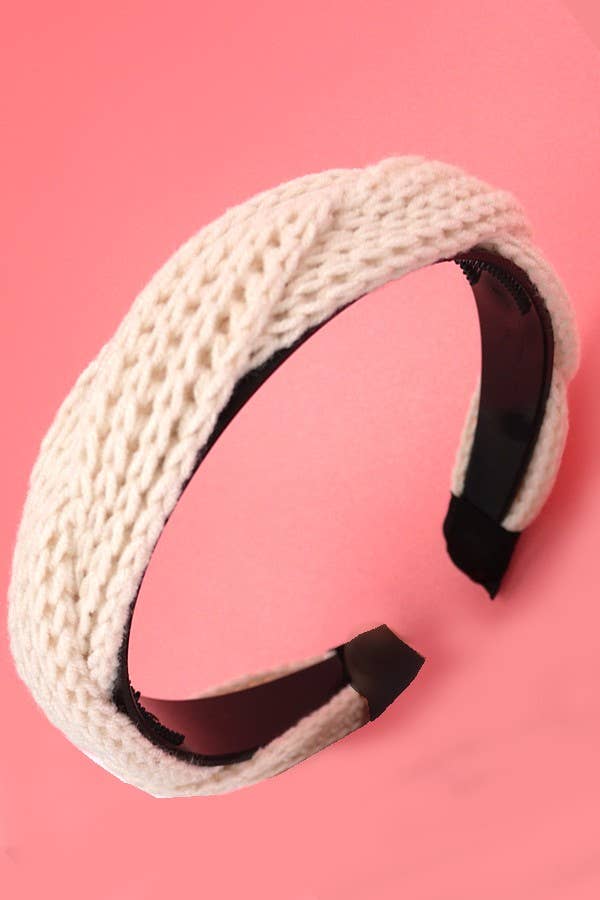 WARM KNITTED TWIST HEADBAND HAIR BAND |