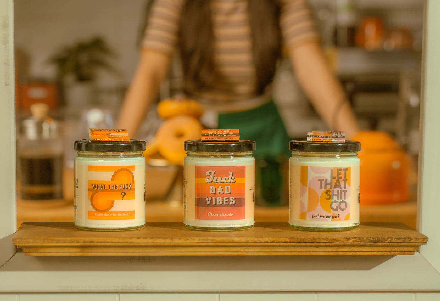 Fuck Bad Vibes Candle and Matchbook | Funny Candle