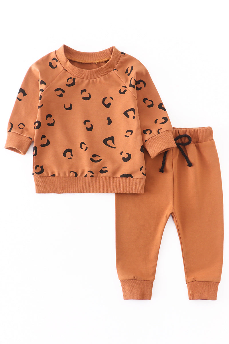 Brown cheetah 2 pcs set