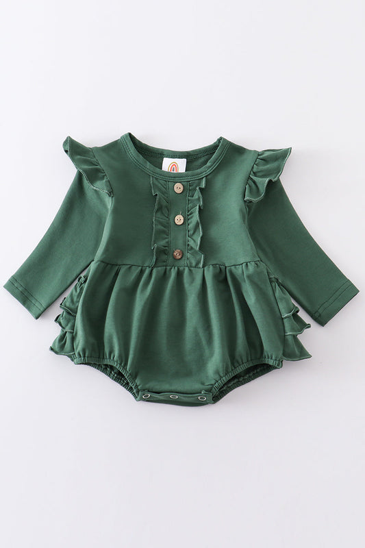 Green ruffle girl bubble