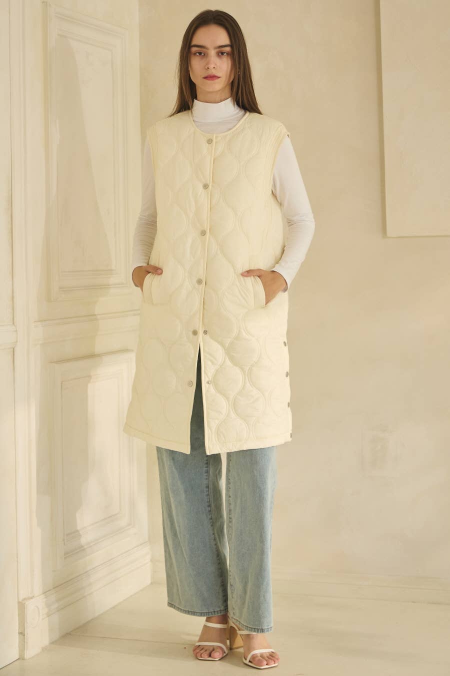 Plus Quilted Vest Jacket