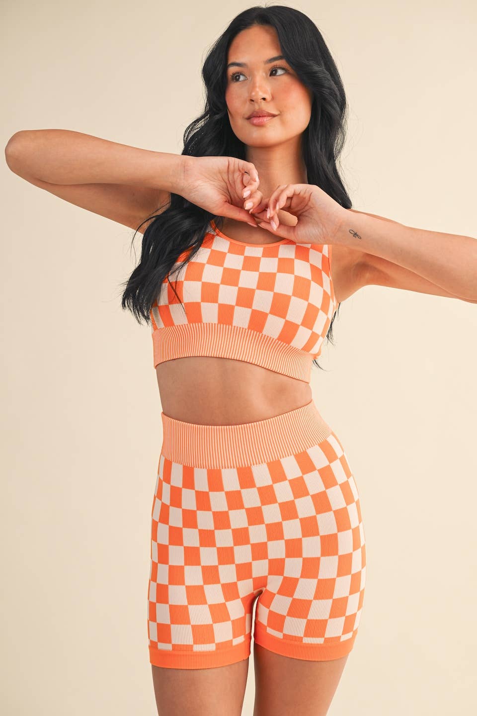 Checkmate Cropped Two Piece Set