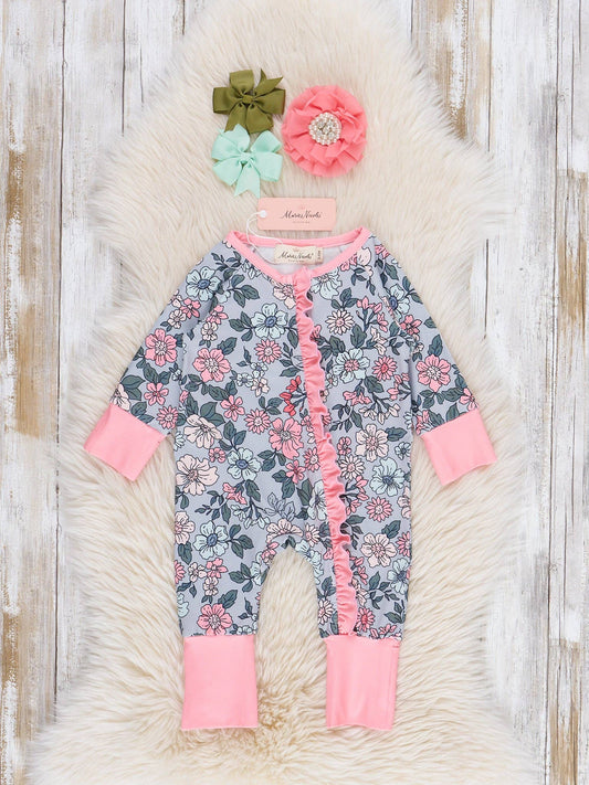 Autumn Rosebud Sleeper Pajamas