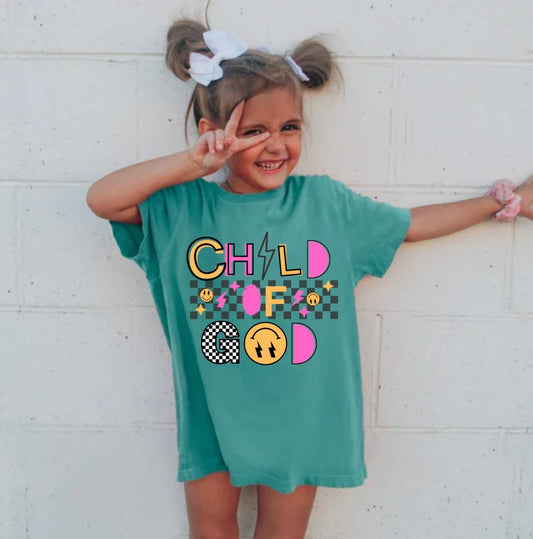 Child Of God Smiley Retro Graphic Tee