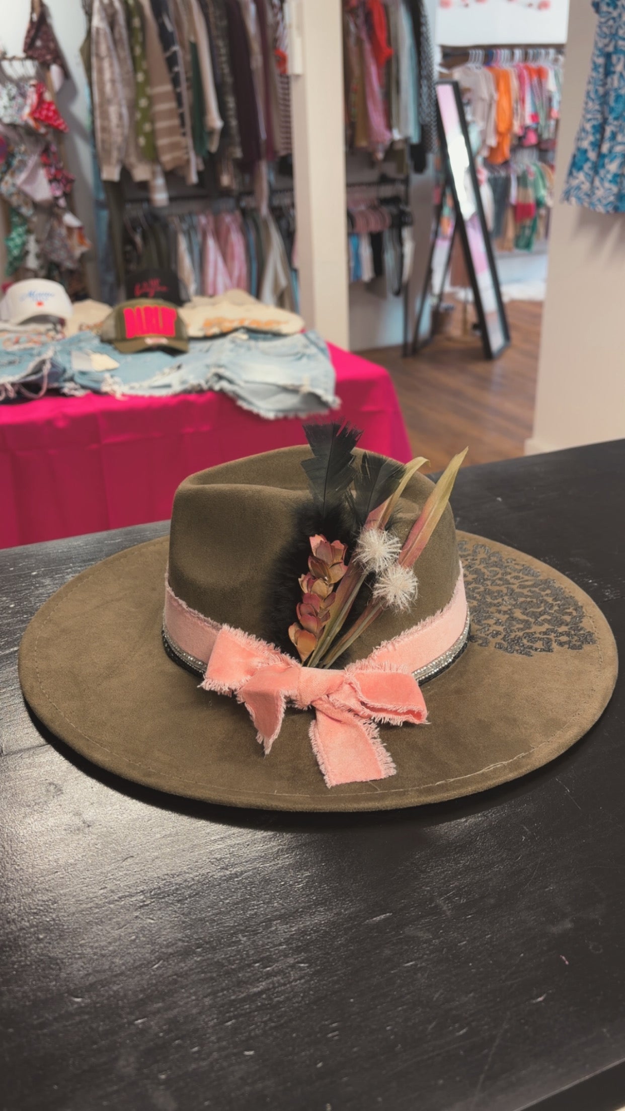 Brown custom western hat