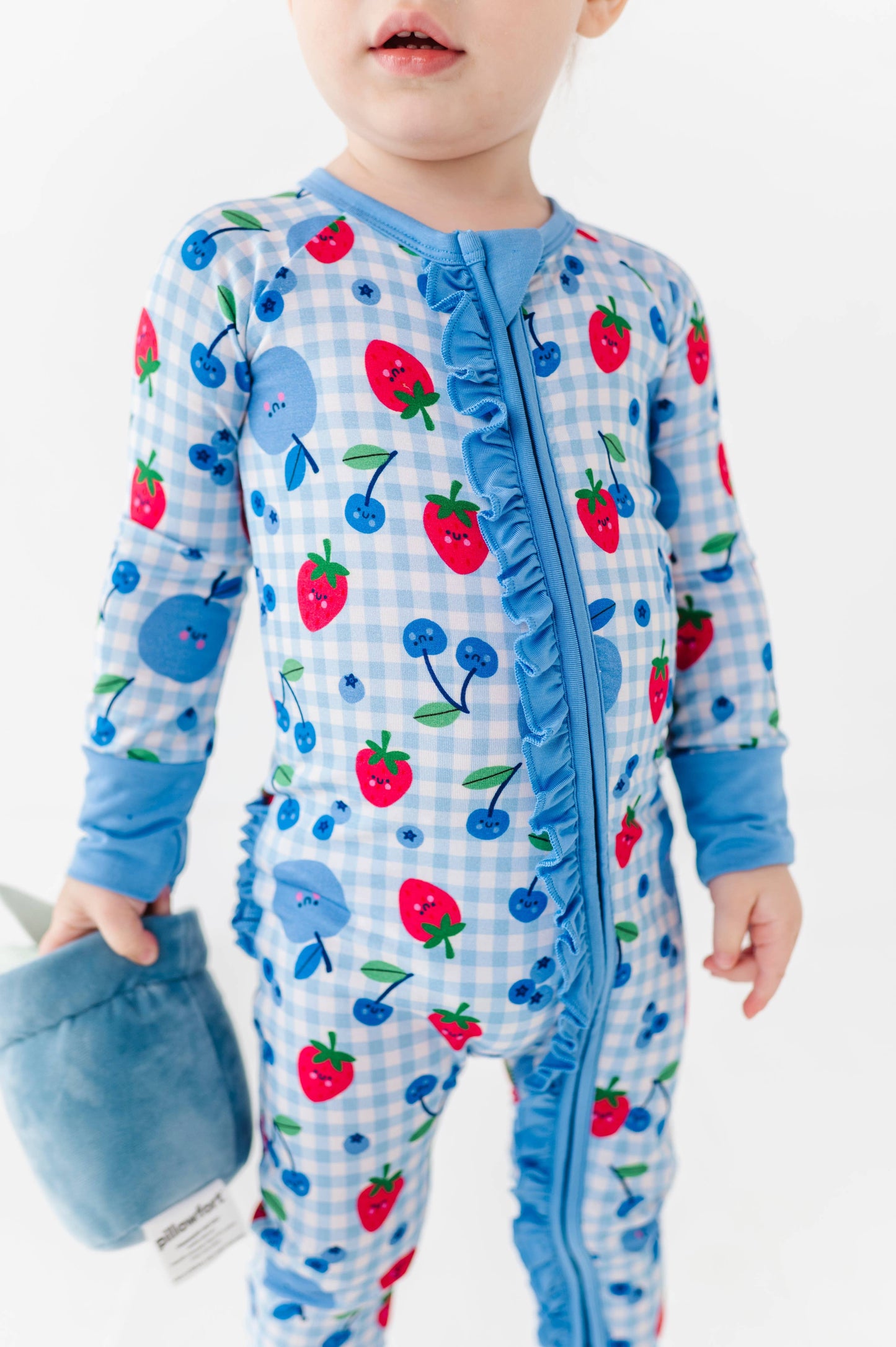 Berry Convertible Footies with Ruffle
