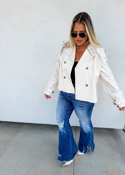 ROSSI CROP TRENCH COAT