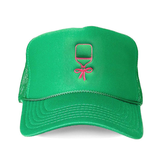 Pickleball Paddles Bow Kelly Green Trucker Hat