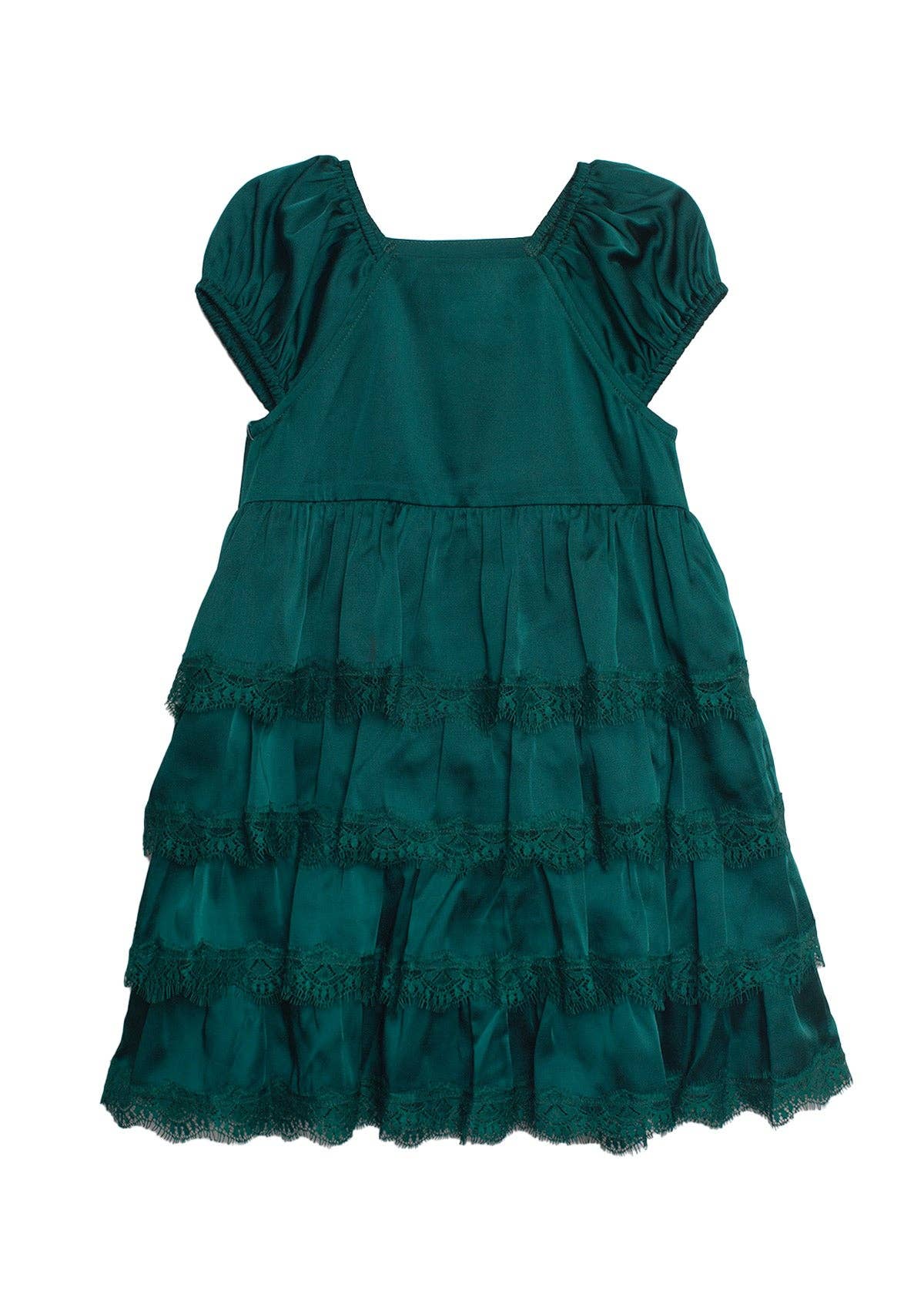Emerald Green Tiered Dress