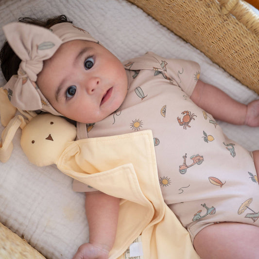 Organic Cotton Bunny Lovey – Lemonade