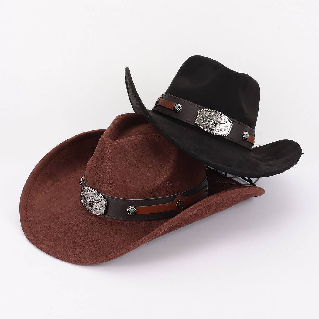 Faux Wool Cowboy Hat