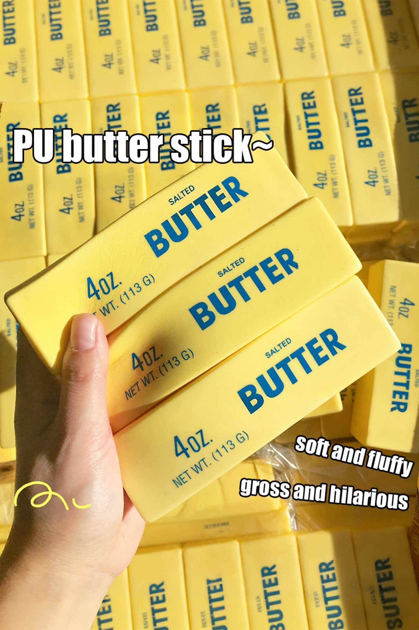 LDC 1PC PU Butter Sticker Relieve Pressure Squishy Toy