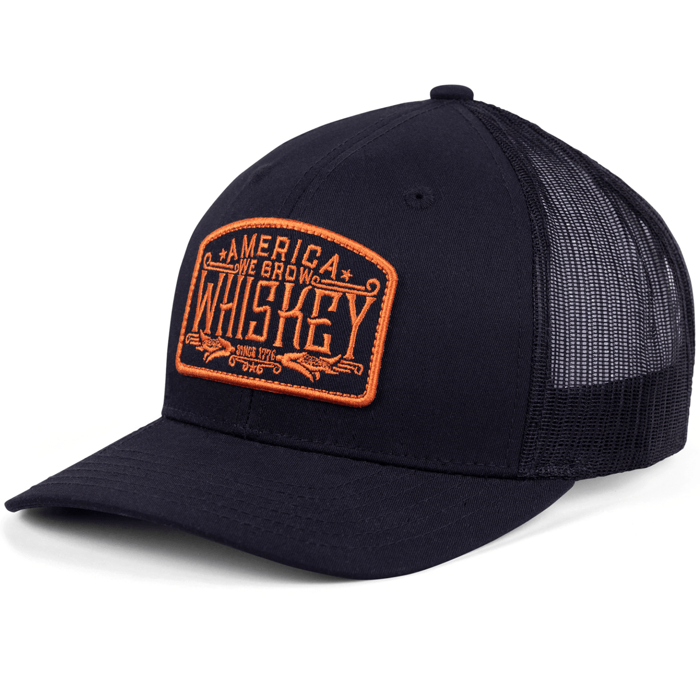 We Grow Whiskey Hat-Black/Orange