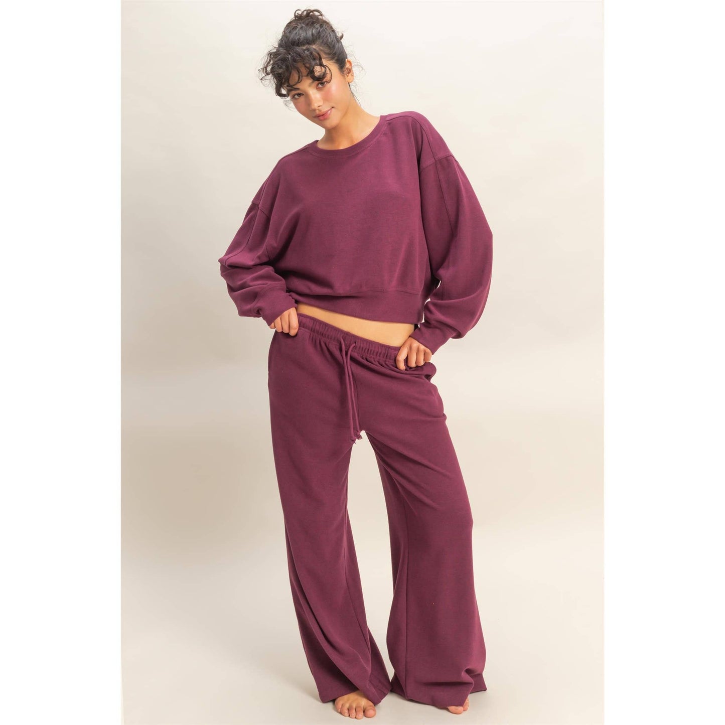 Soft Ribbed Relaxed Fit Sweatshirt