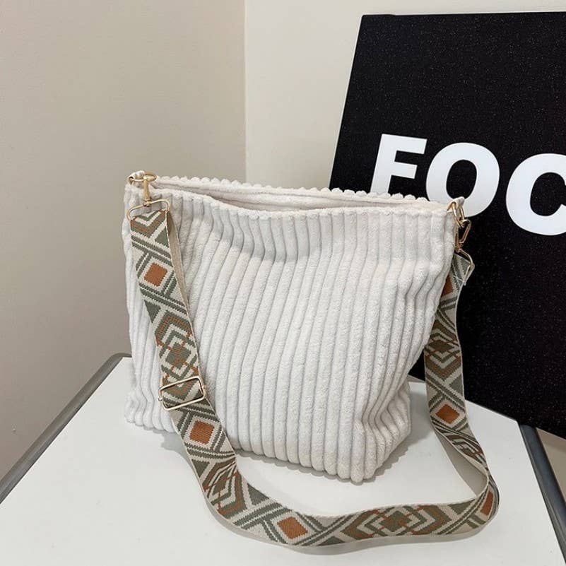 Corduroy AZTEC Guitar Shoulder Strap Tote Bag |