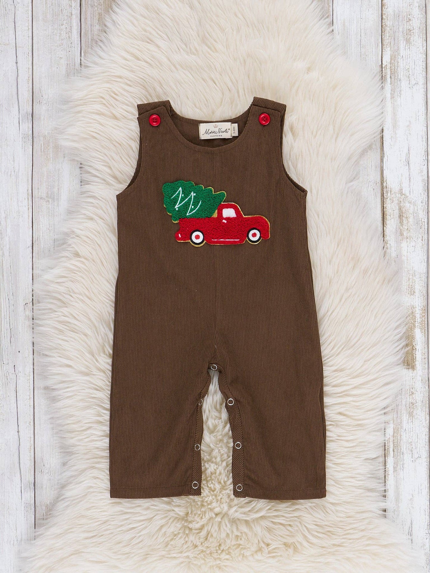 Farmhouse Striped Truck Romper