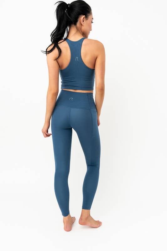 Deep Blue High Waisted Leggings