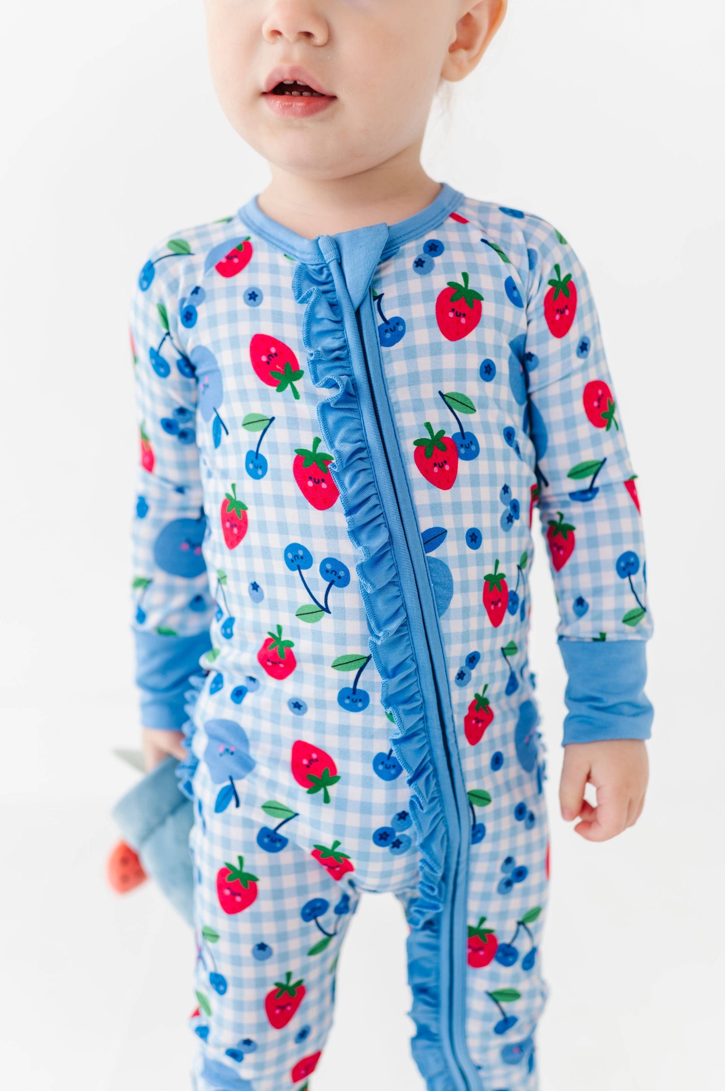 Berry Convertible Footies with Ruffle
