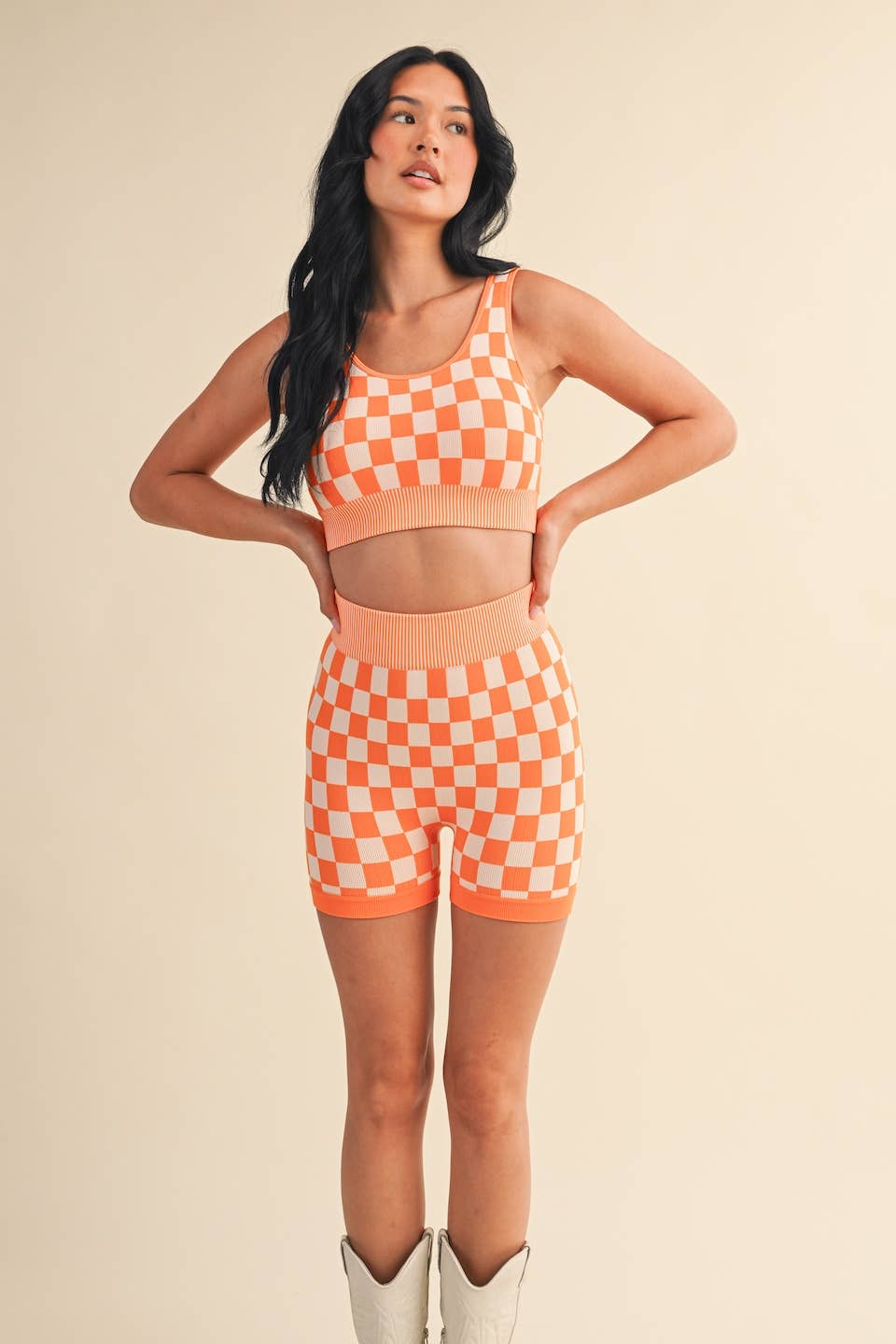 Checkmate Cropped Two Piece Set