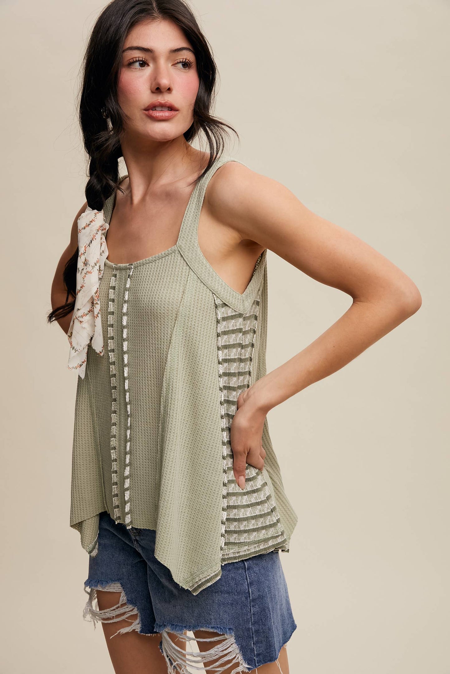 Boho-Inspired Textured Tank Top