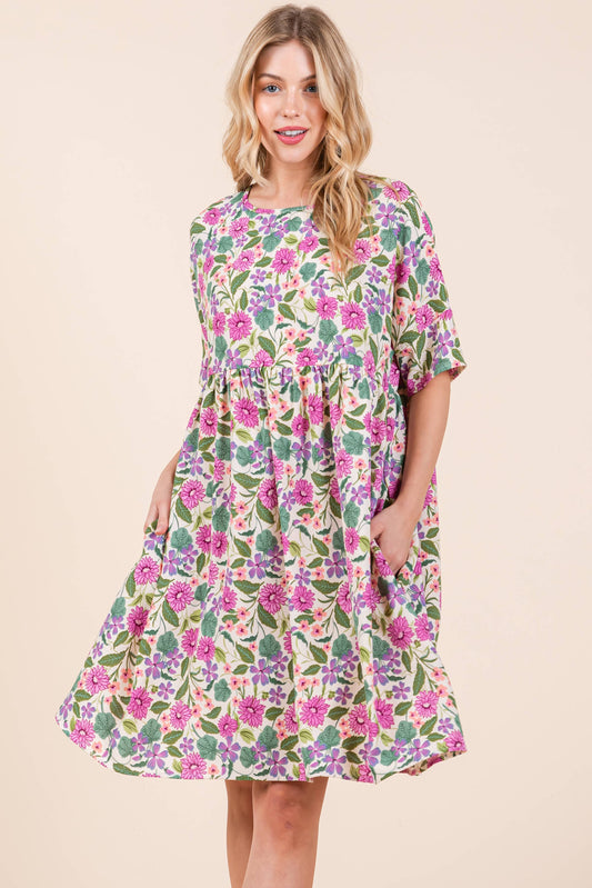 FLORAL MIDI DRESS