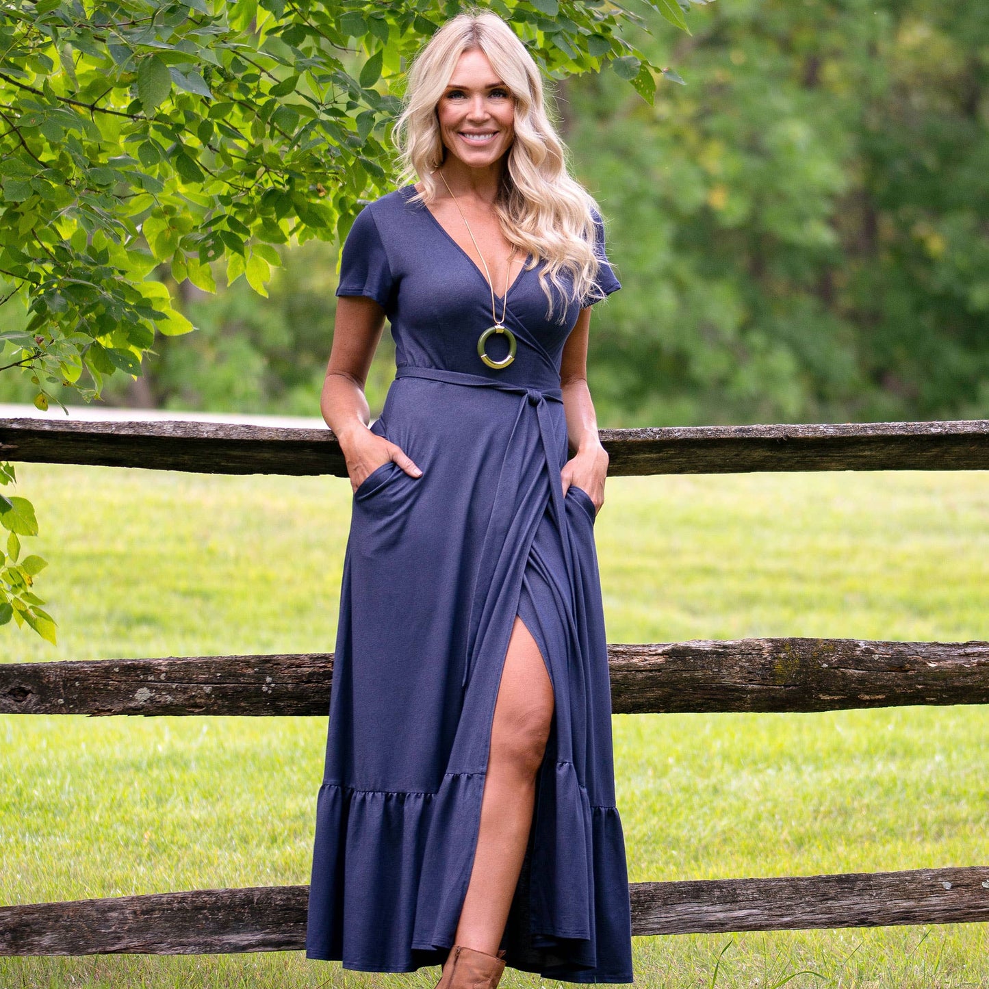 Sale - Savannah Maxi Wrap Dress Set