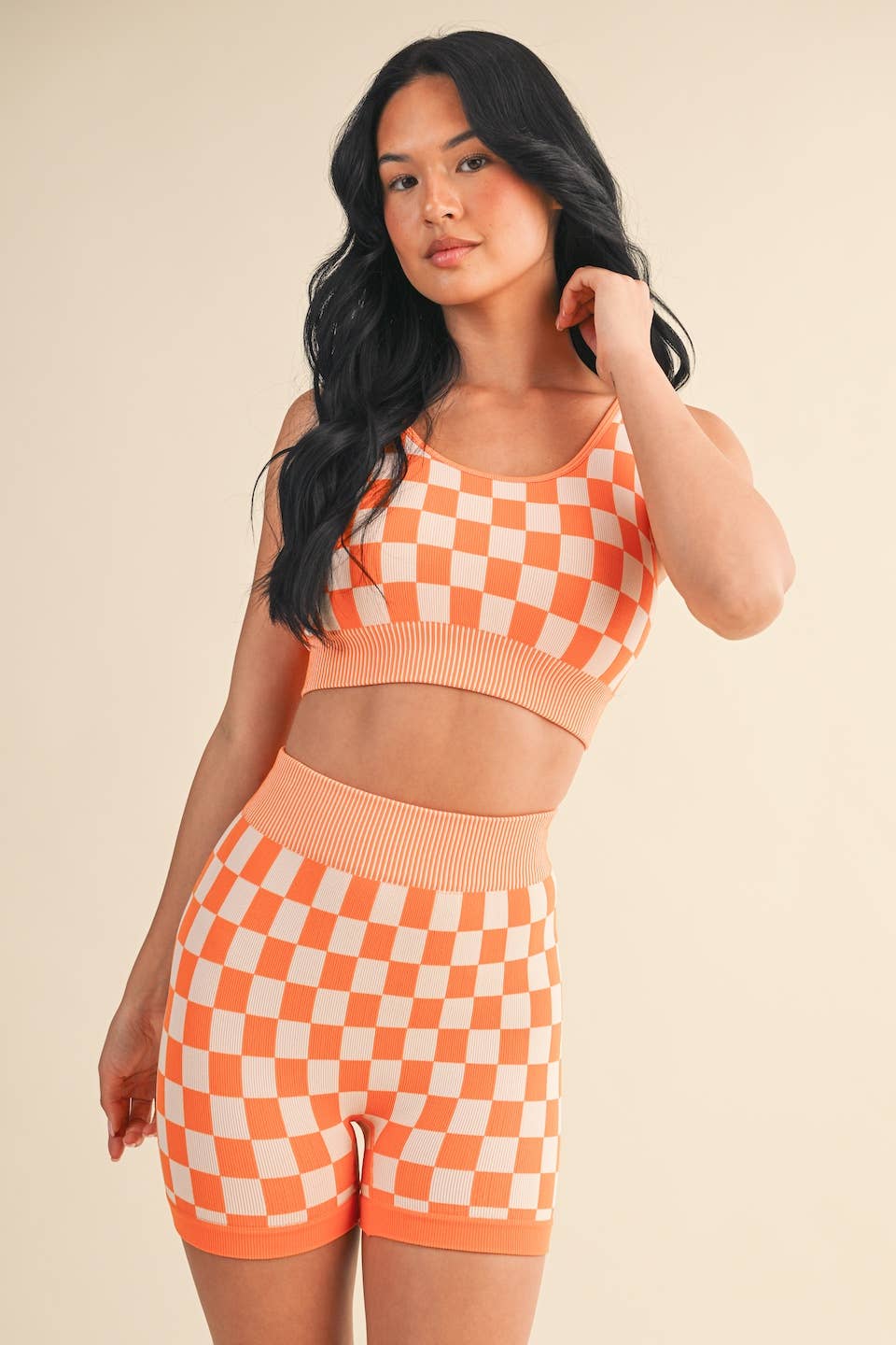 Checkmate Cropped Two Piece Set