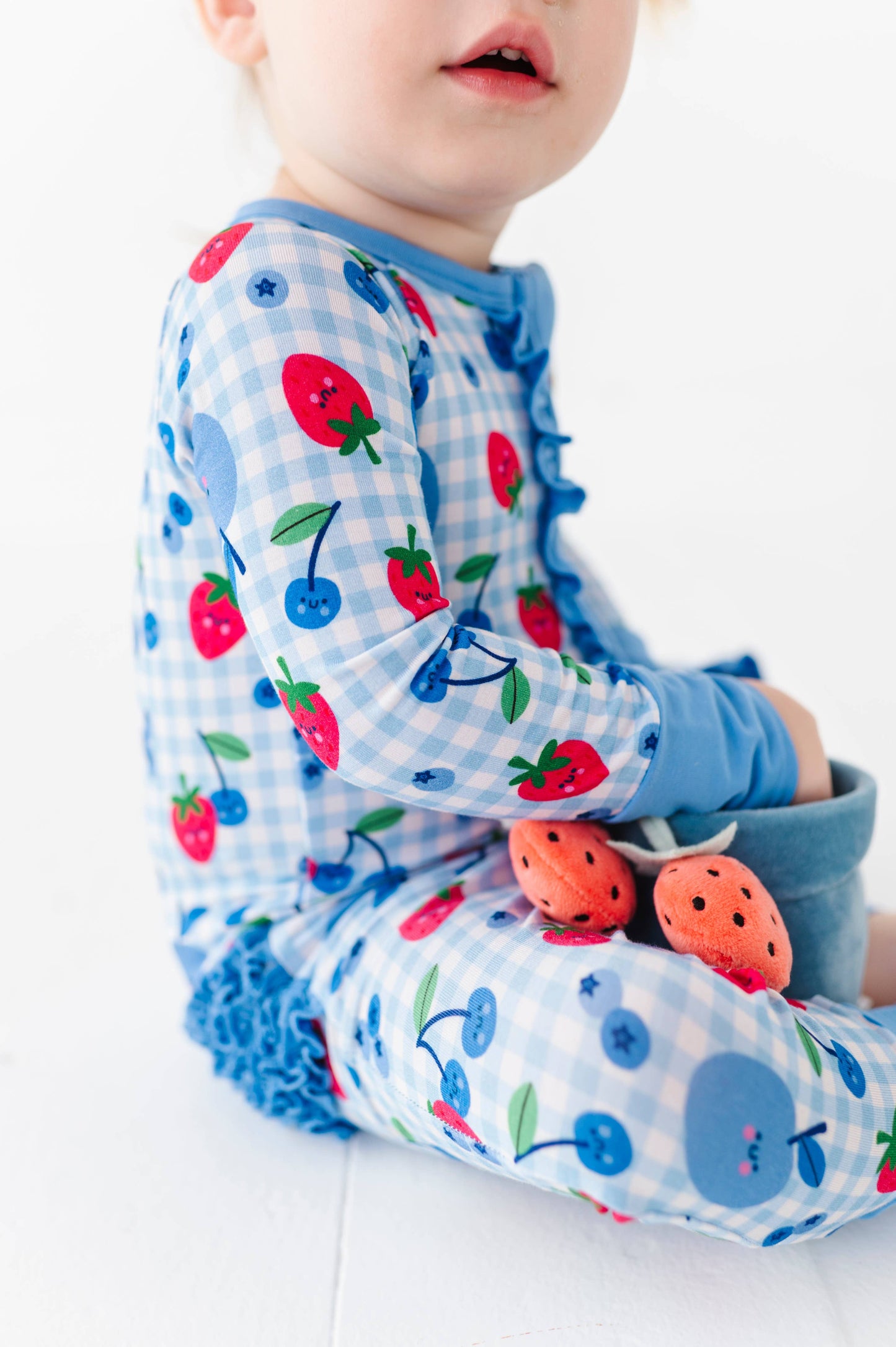 Berry Convertible Footies with Ruffle