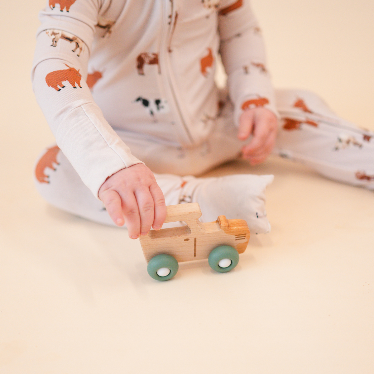 Wooden Toy Tractor | Wheelies Collection