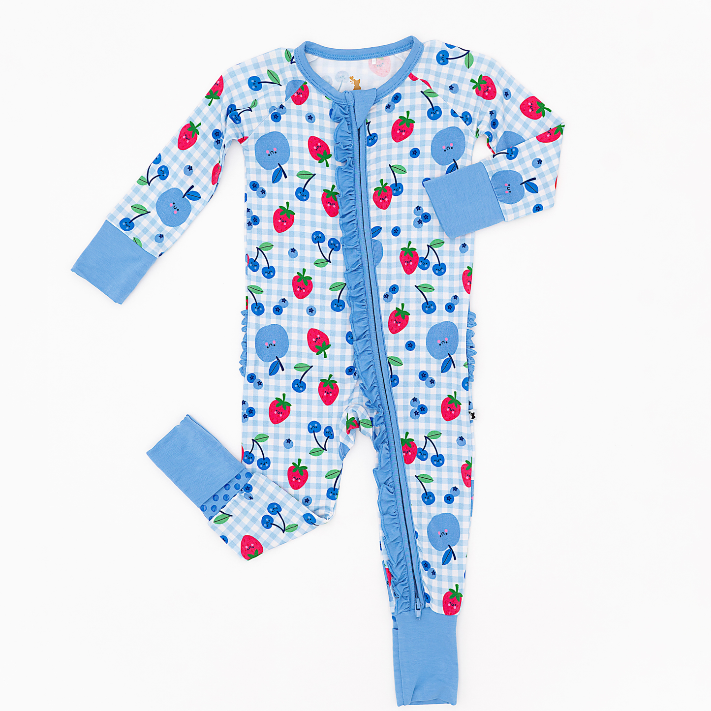 Berry Convertible Footies with Ruffle