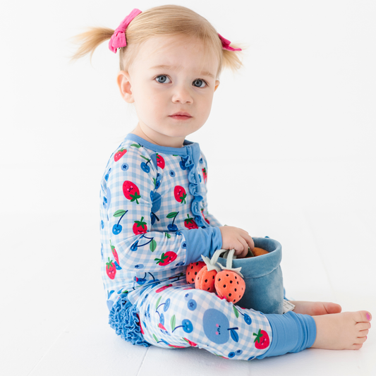 Berry Convertible Footies with Ruffle