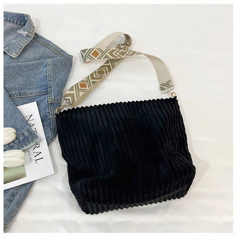 Corduroy AZTEC Guitar Shoulder Strap Tote Bag |