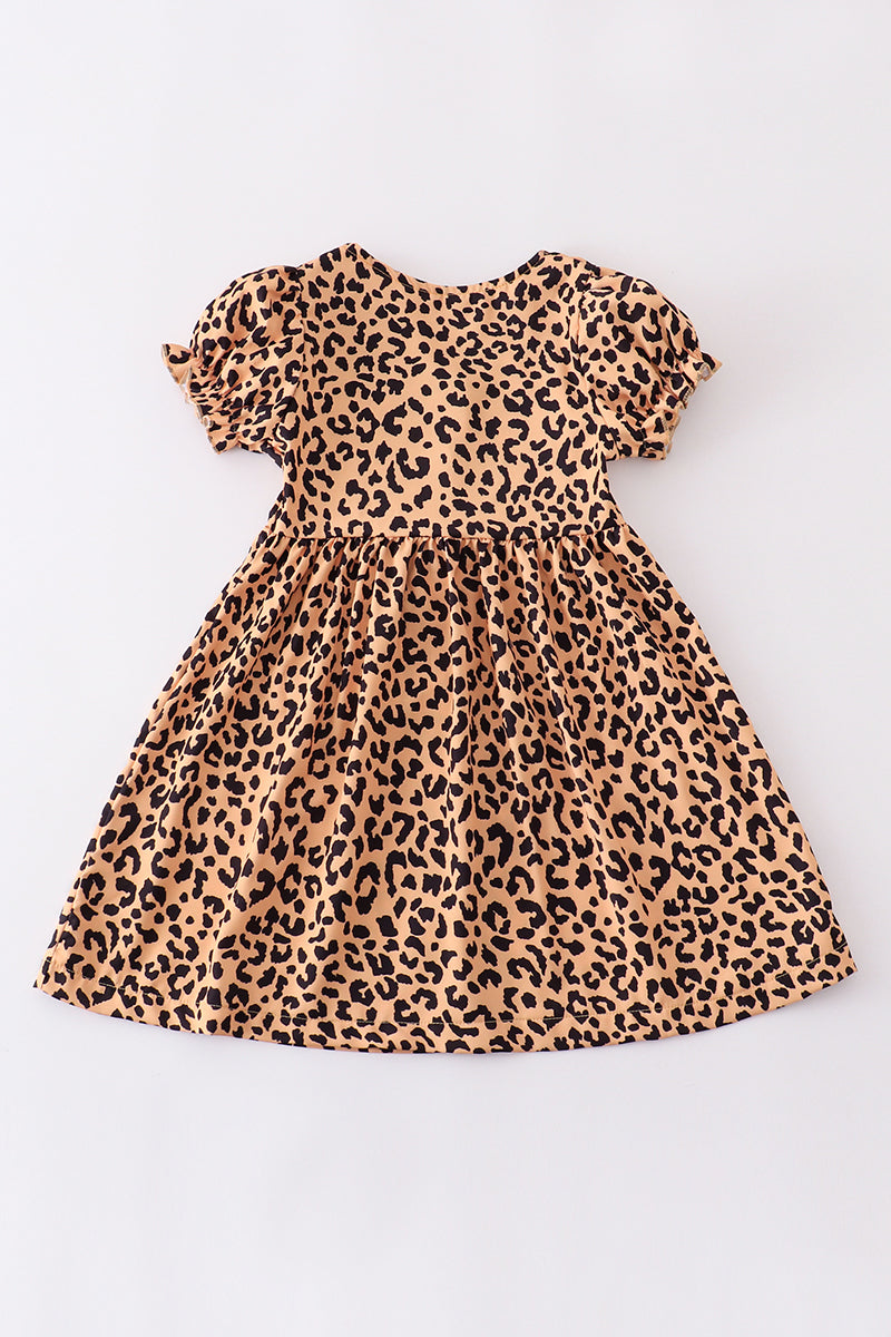 Yellow leopard print dress mommy & me