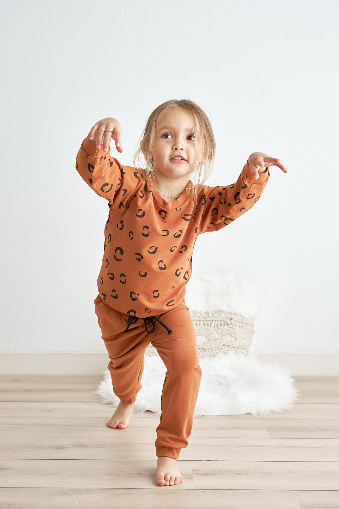 Brown cheetah 2 pcs set