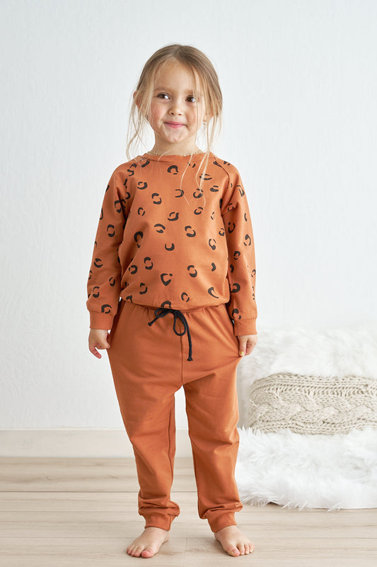 Brown cheetah 2 pcs set