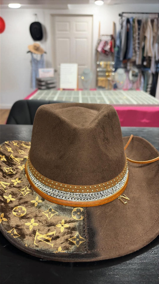 ✨🤎 LV Inspired Custom Cowboy Hat 🤎✨