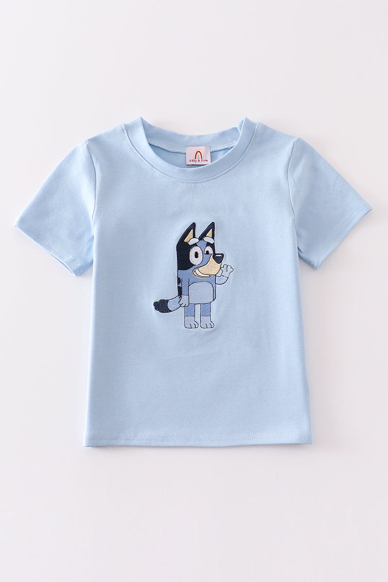 dog embroidery top