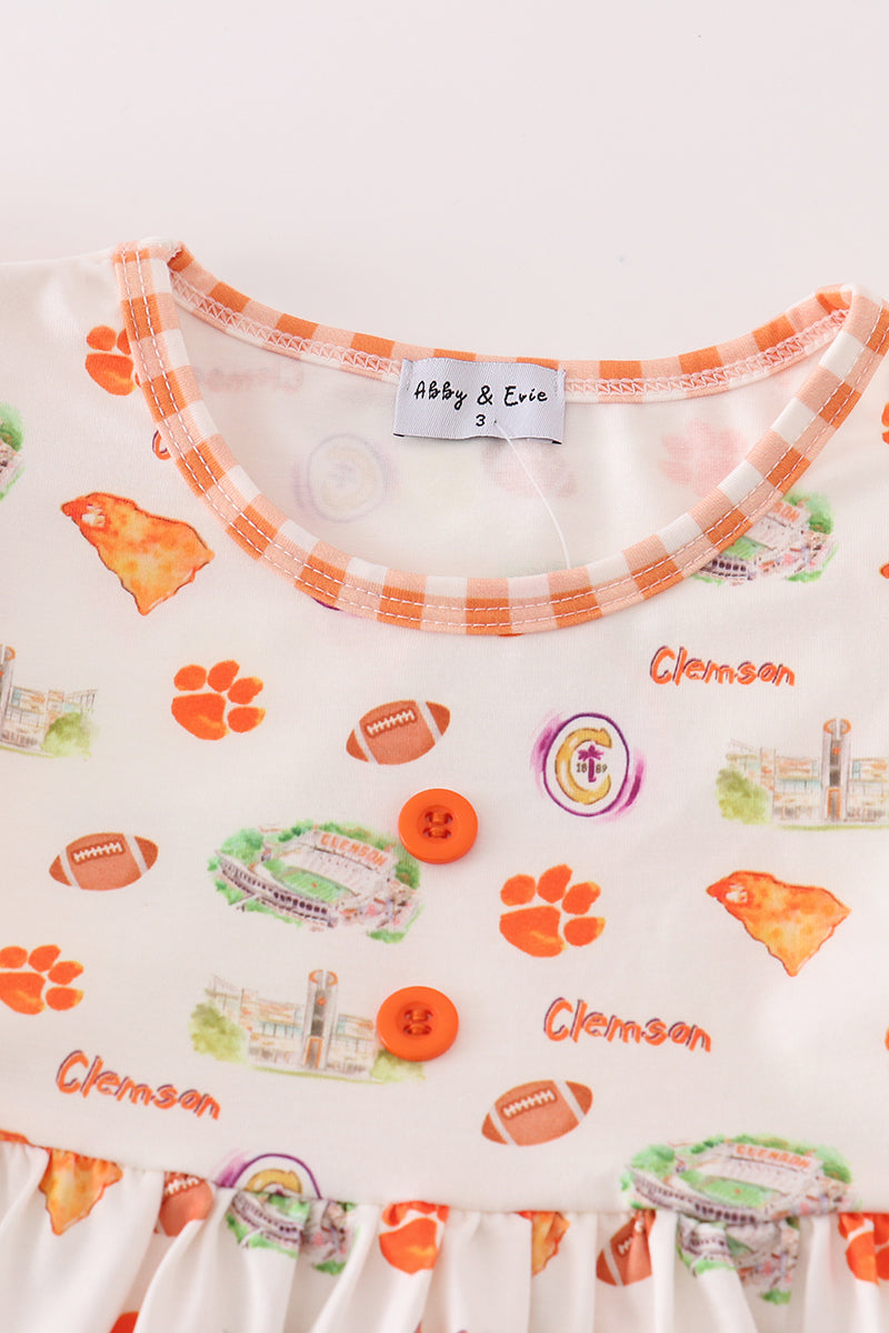 Clemson football baby girl dress