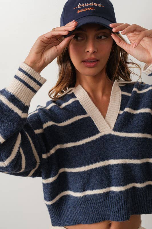 Marina Blue Soft Pullover-NAVY