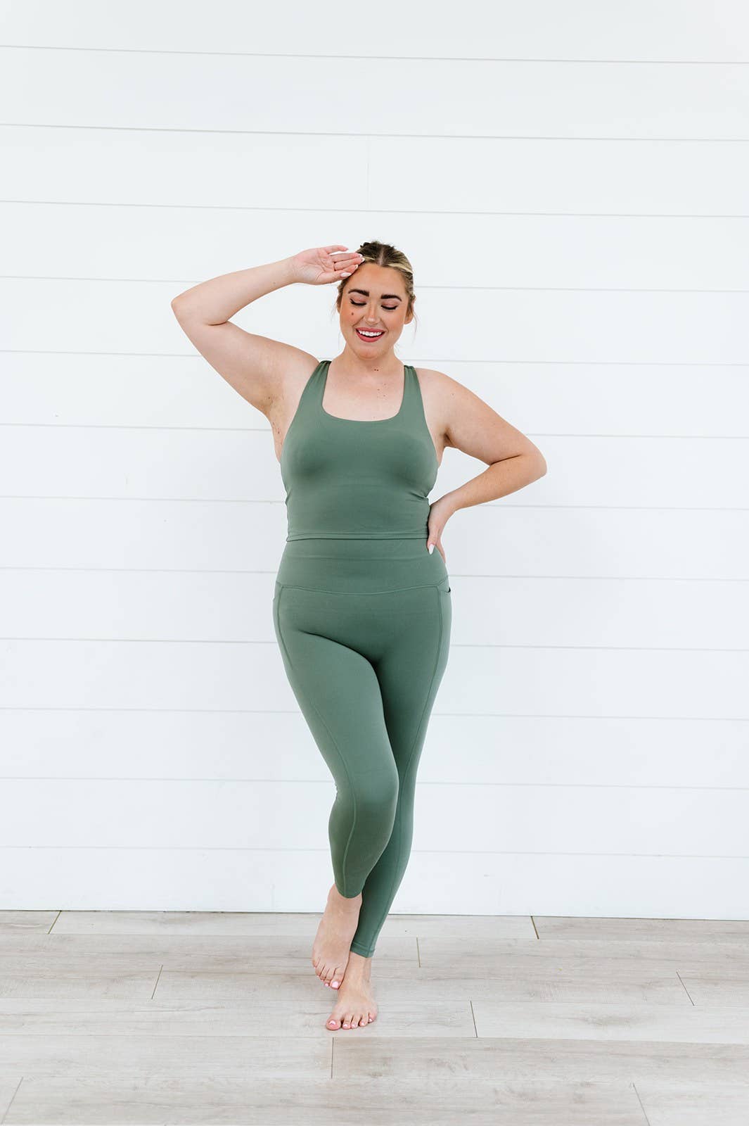 Willow Green High Waisted Leggings