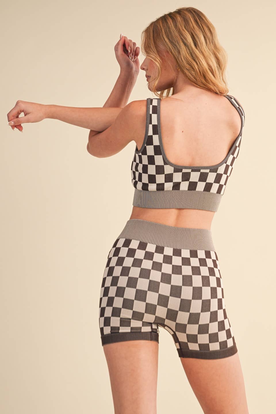 Checkmate Cropped Two Piece Set